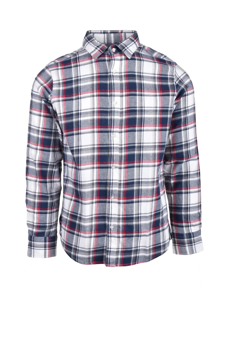 Blue Plaid Cotton Shirt