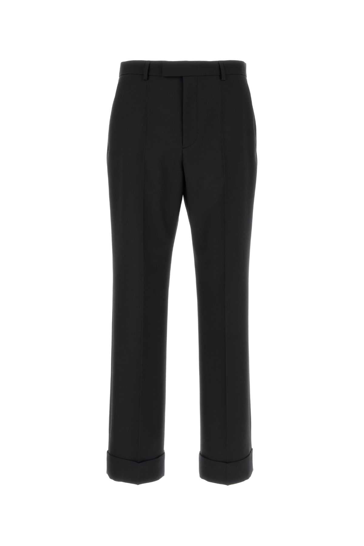 Virgin Wool Trousers — Black