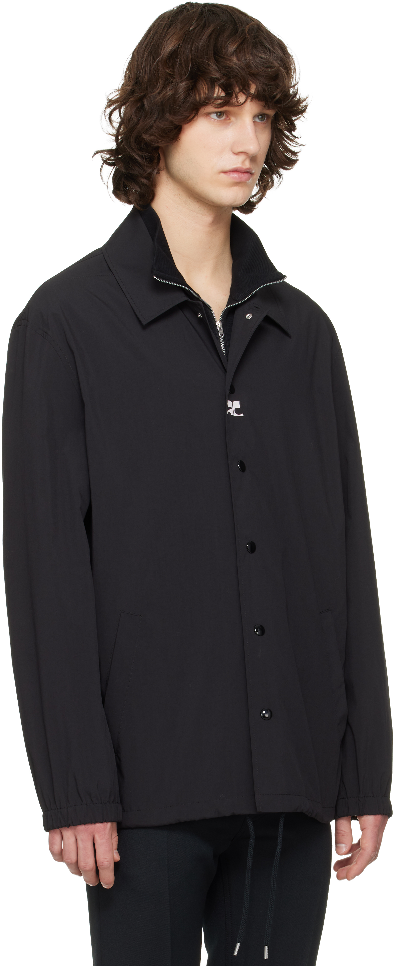 Black Printed Coach Jacket