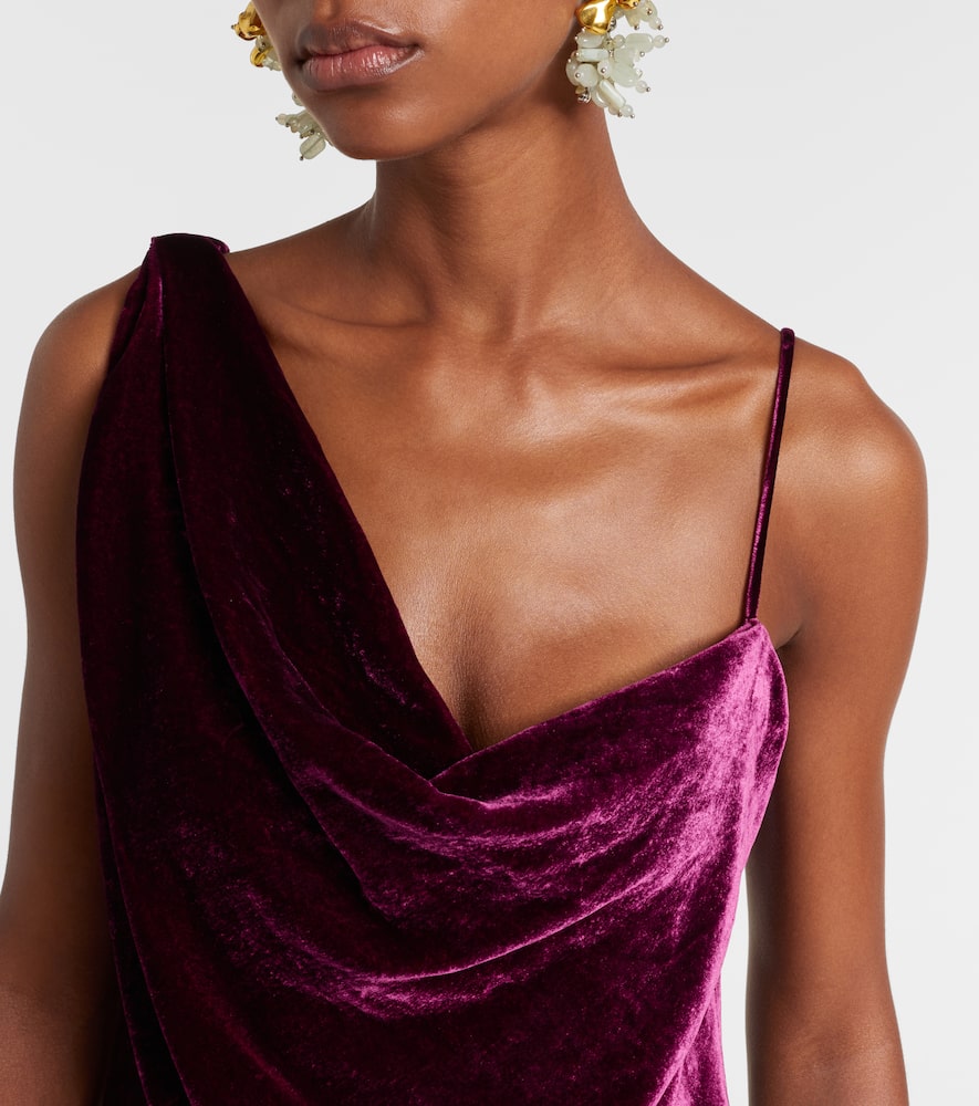 Draped velvet top
