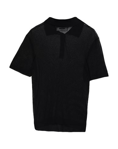 Man Sweater Black Size L Viscose, Polyamide, Elastane