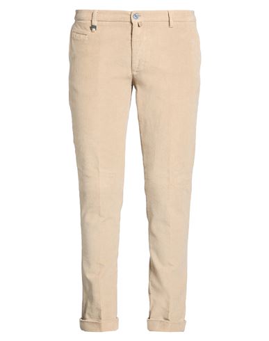 Man Pants Beige Size 38 Cotton, Elastane