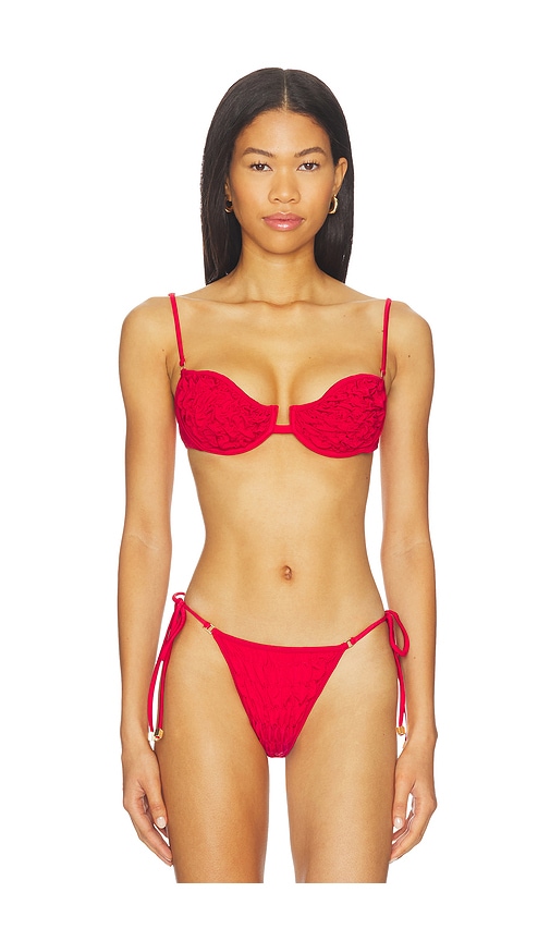 Selia Richwood Misa Underwire Bikini Top in Red. - M also in L