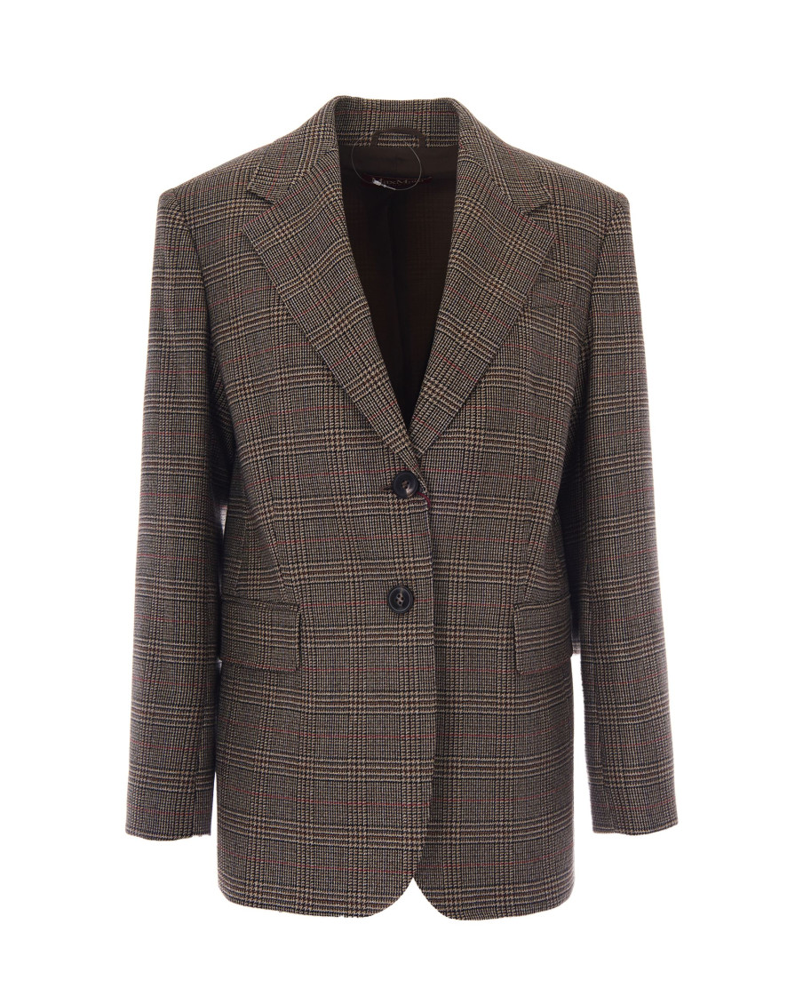 Brown Notched Lapel Blazer