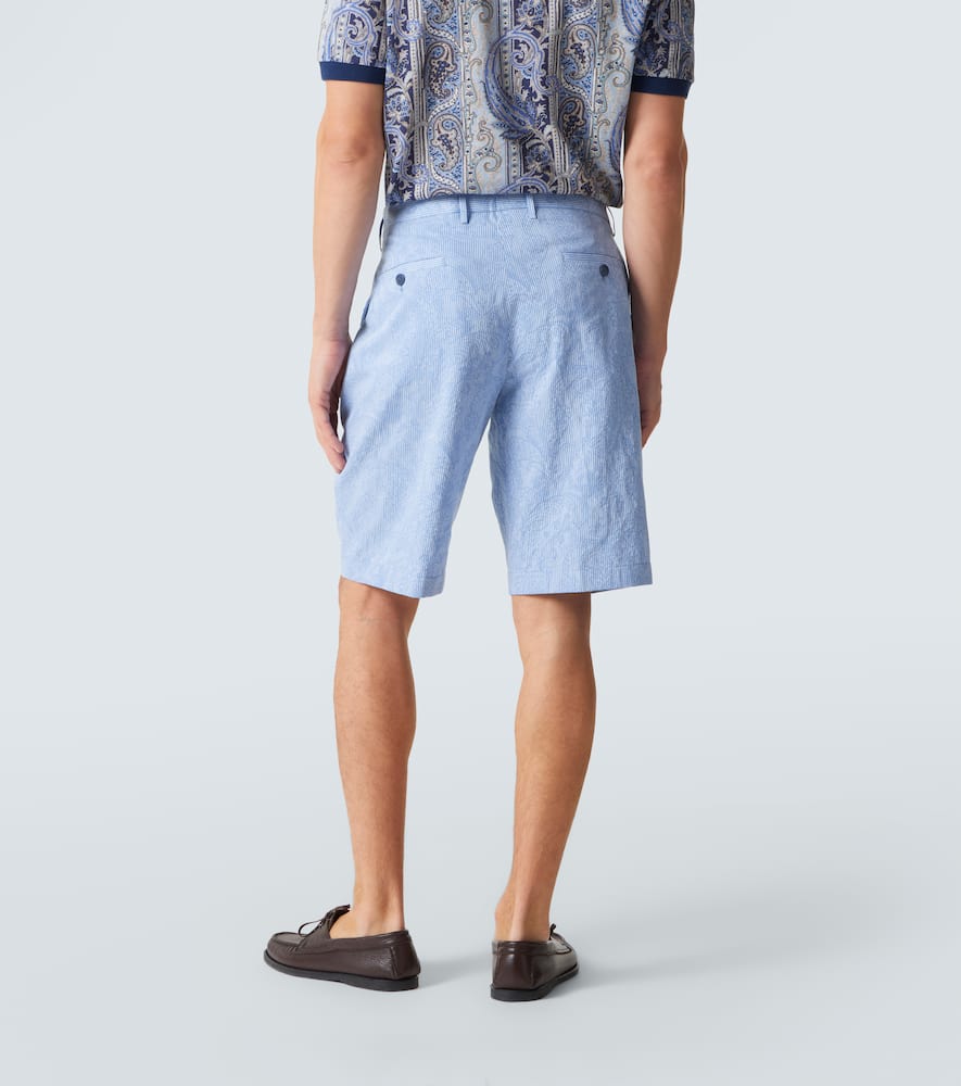 Paisley cotton Bermuda shorts