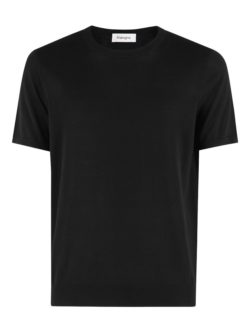 Fine-knit T-shirt - Black