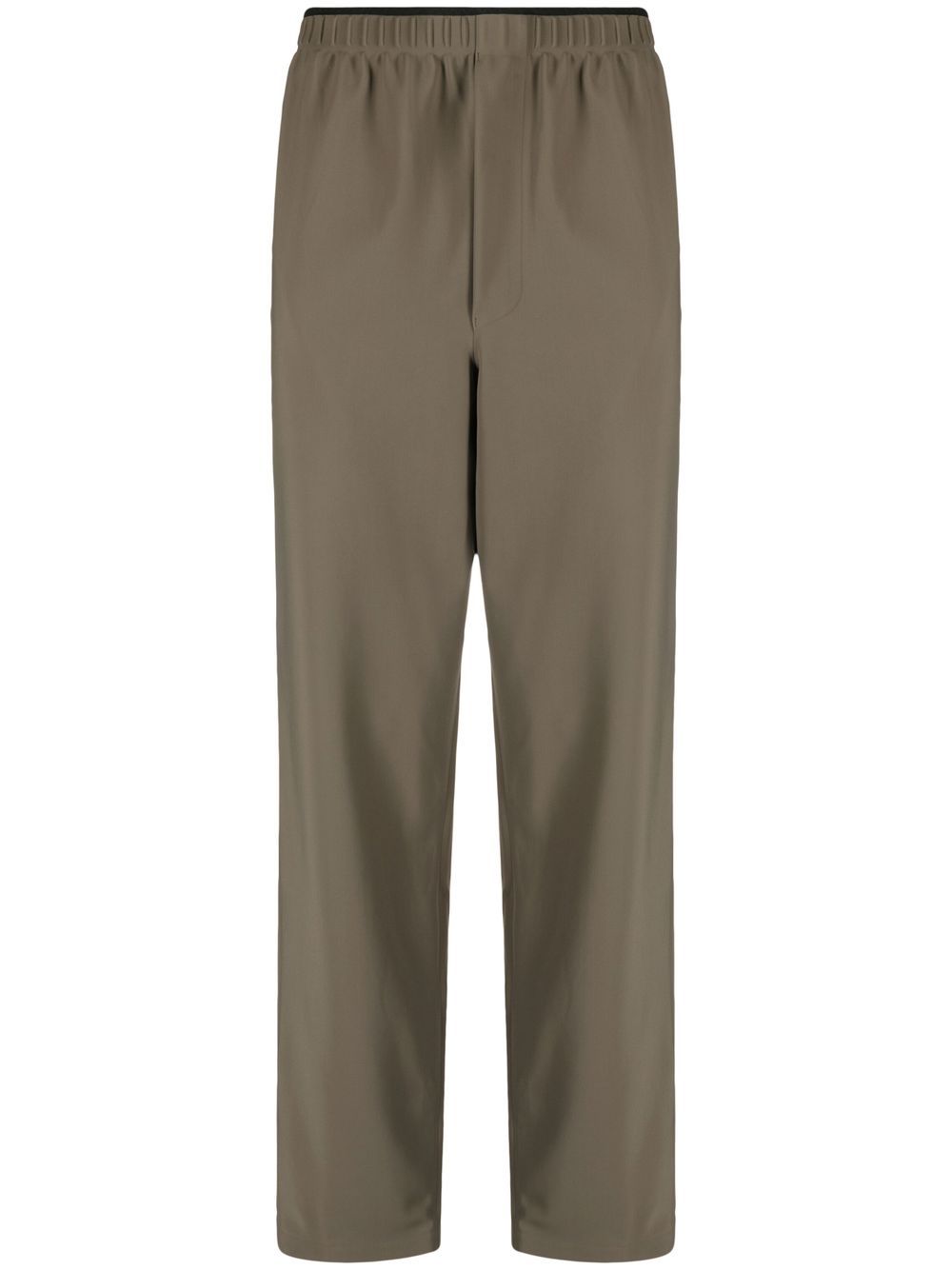 Mid-rise straight-leg trousers - Green
