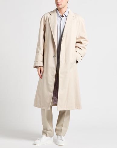 Man Overcoat & Trench Coat Beige Size 1 Polyester, Cotton, Polyurethane