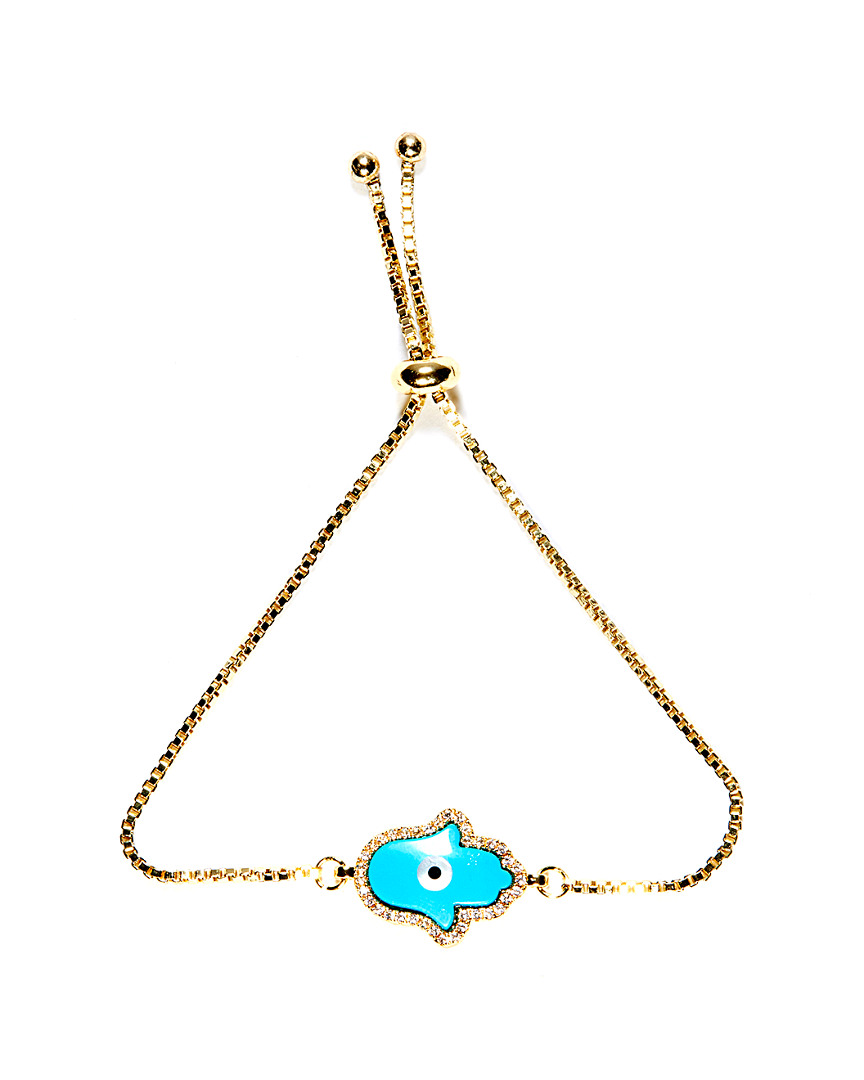 Protection Gold Hamsa Micro Setting CZ Adjustable