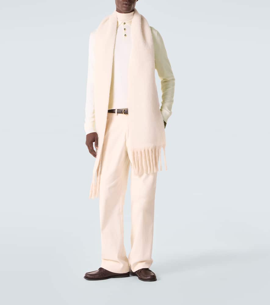 Virgin wool polo sweater
