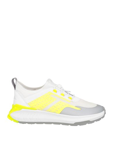 Tod's No_code Man Sneakers White Size 11 Leather, Textile fibers