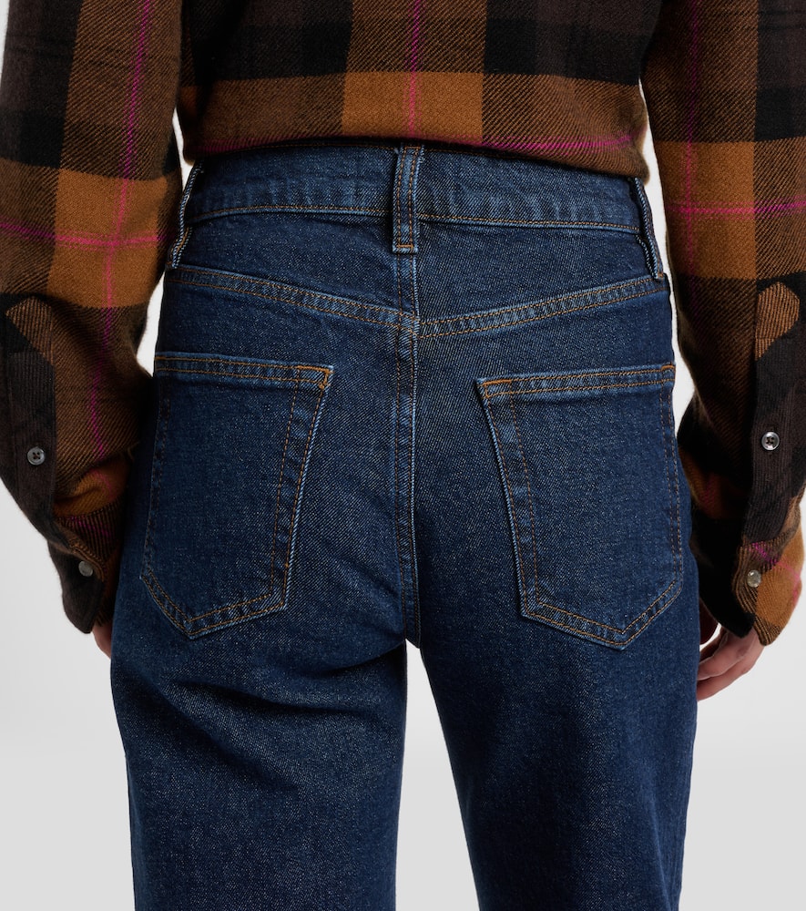Refined high-rise wide-leg jeans