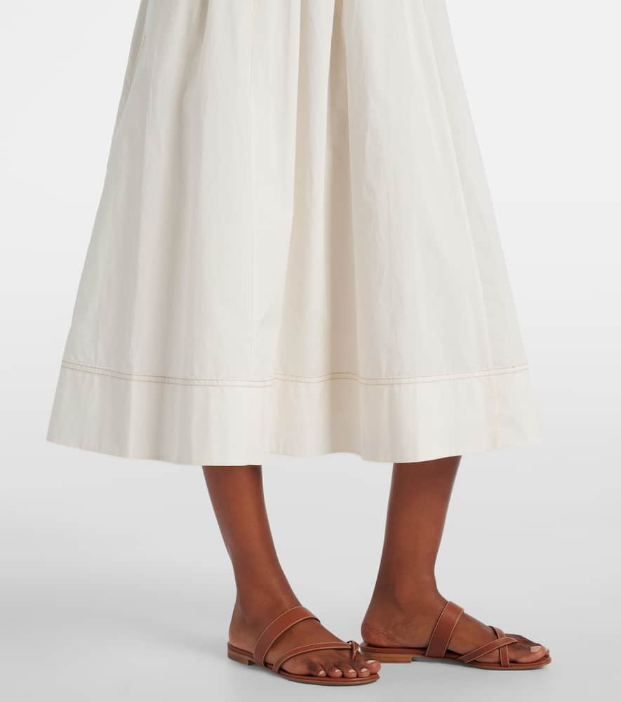 Kaela smocked cotton midi dress