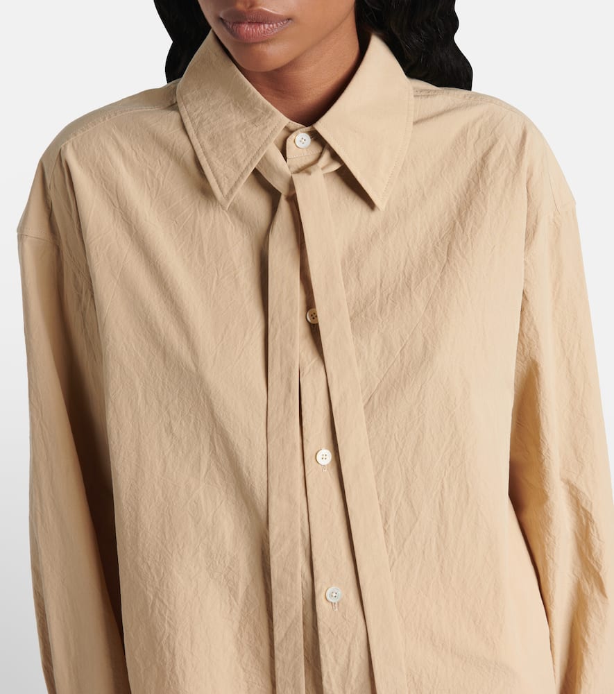 Tie-detail cotton shirt