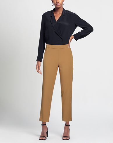 Woman Pants Mustard Size 6 Polyester, Viscose, Elastane