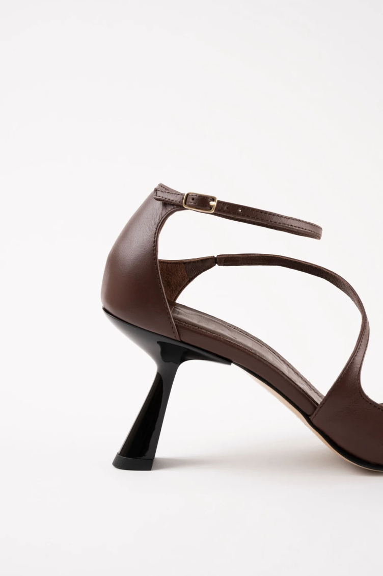 Dark Brown Leather Heels