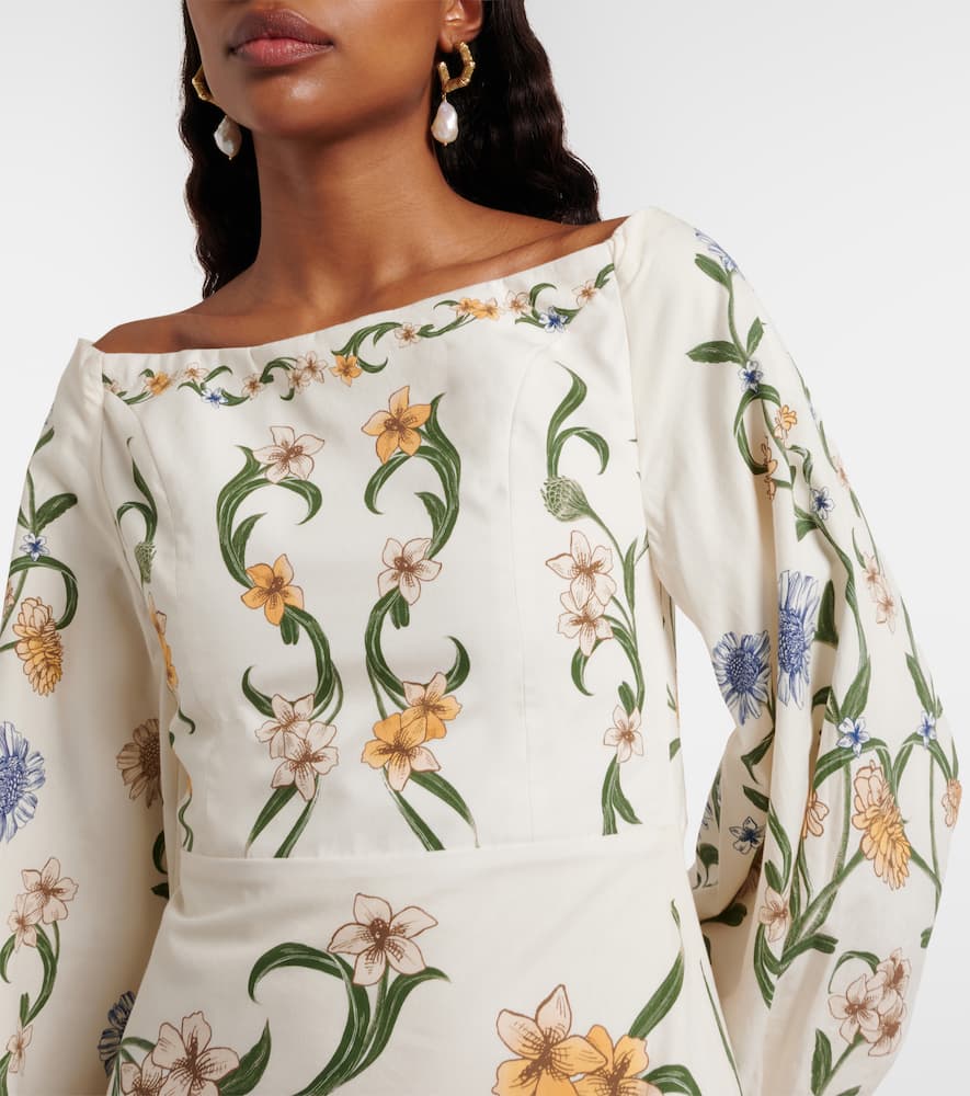 Floral cotton maxi dress