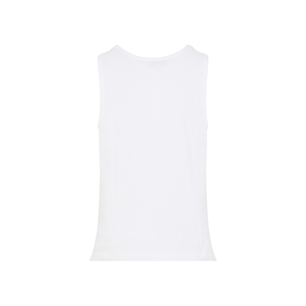 White Crew Neck Tops