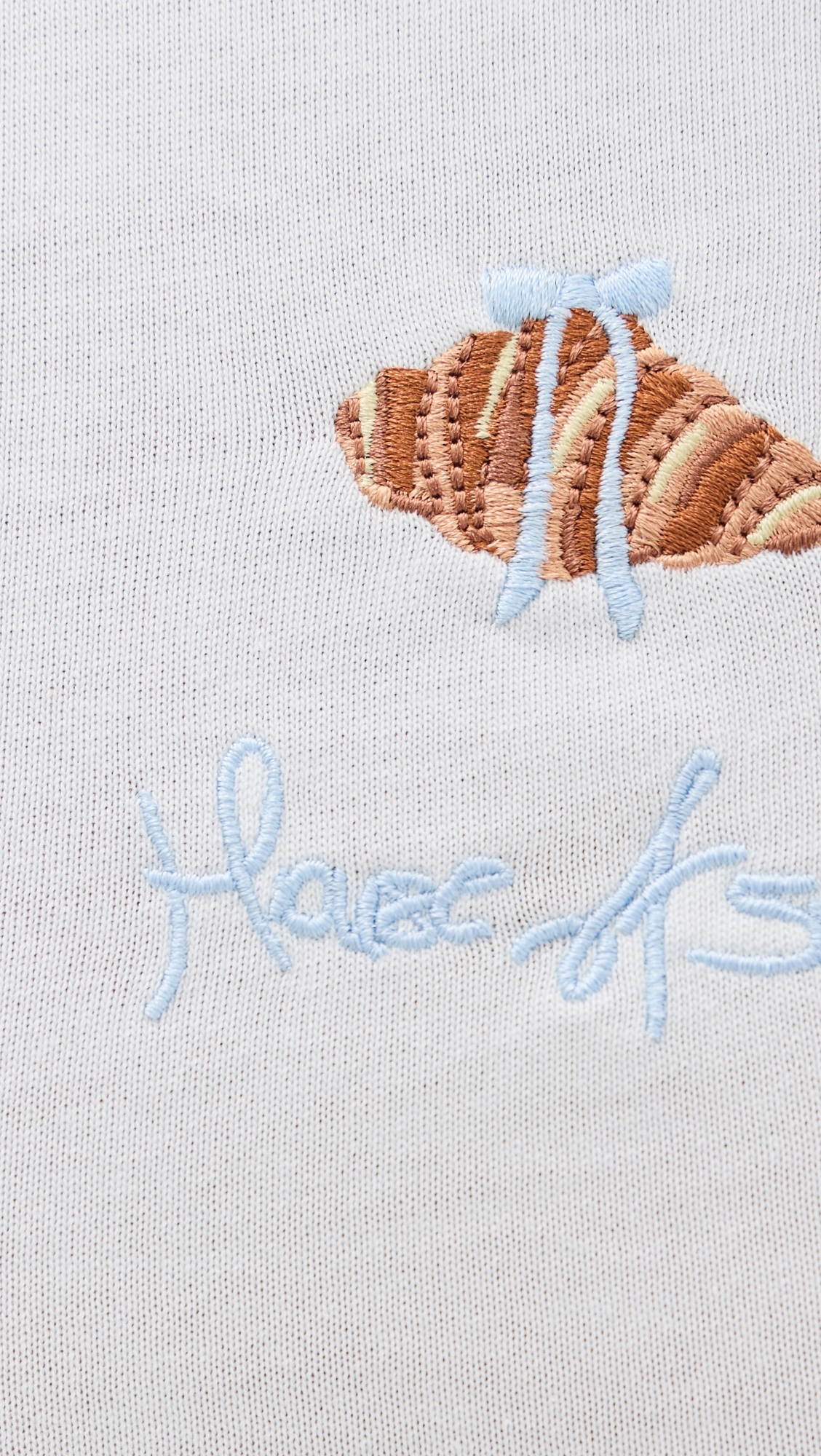 Croissant Baby Tee Soft Blue