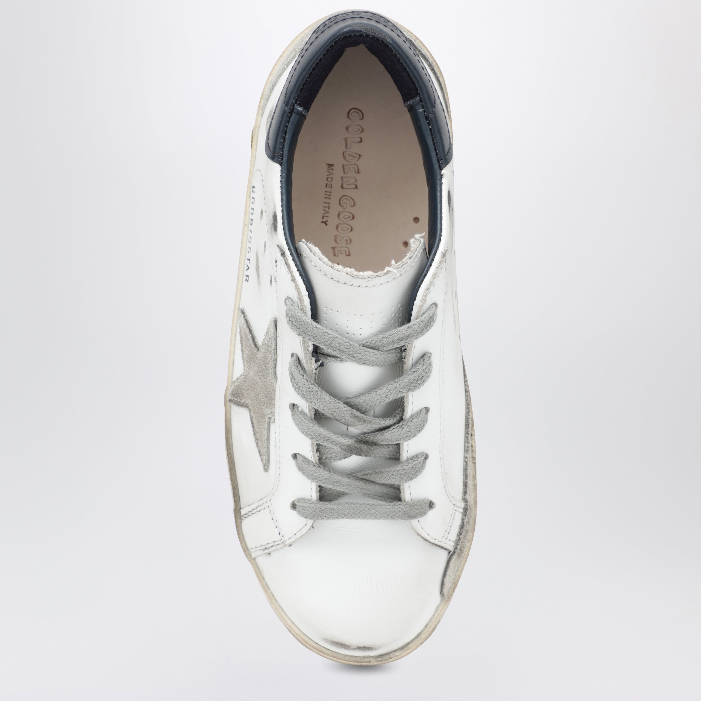 Super-Star Sneakers in white/navy blue