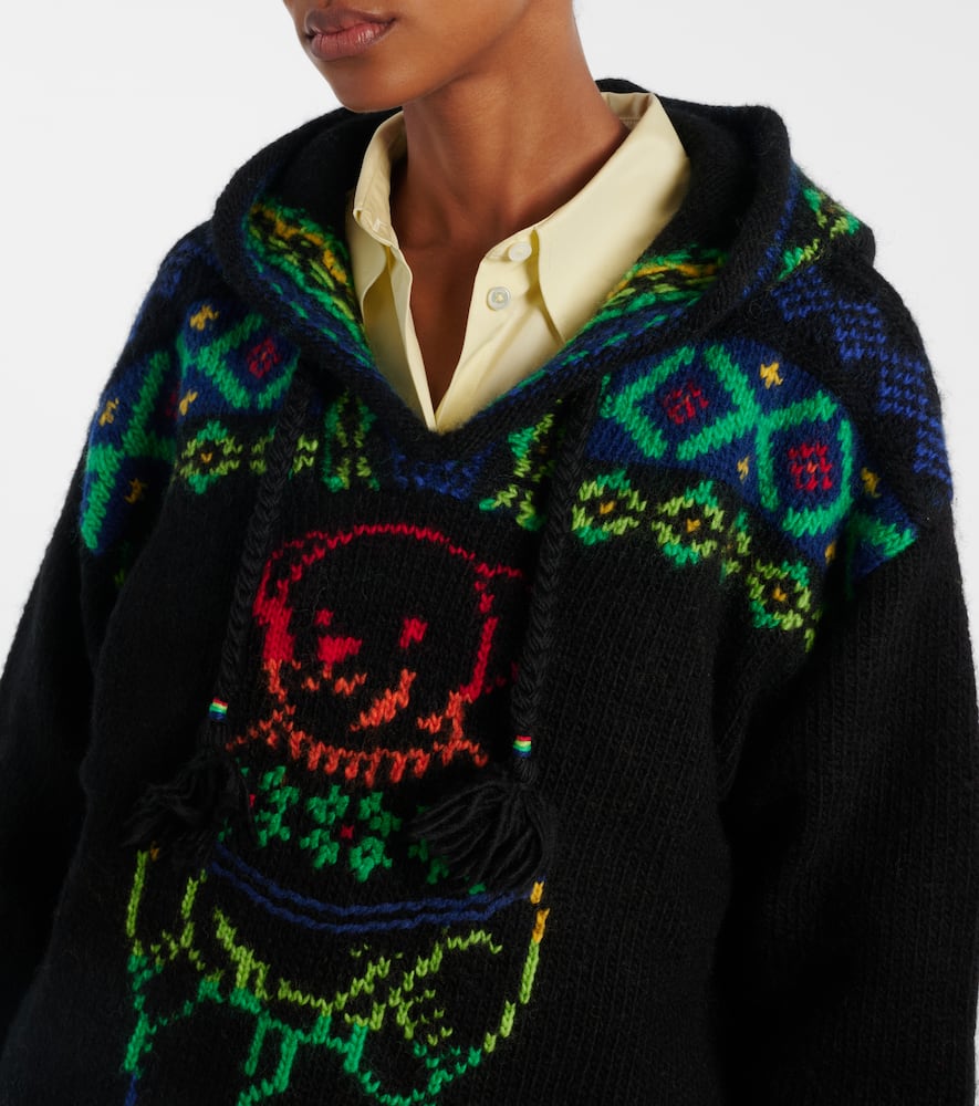 Hooded wool sweater