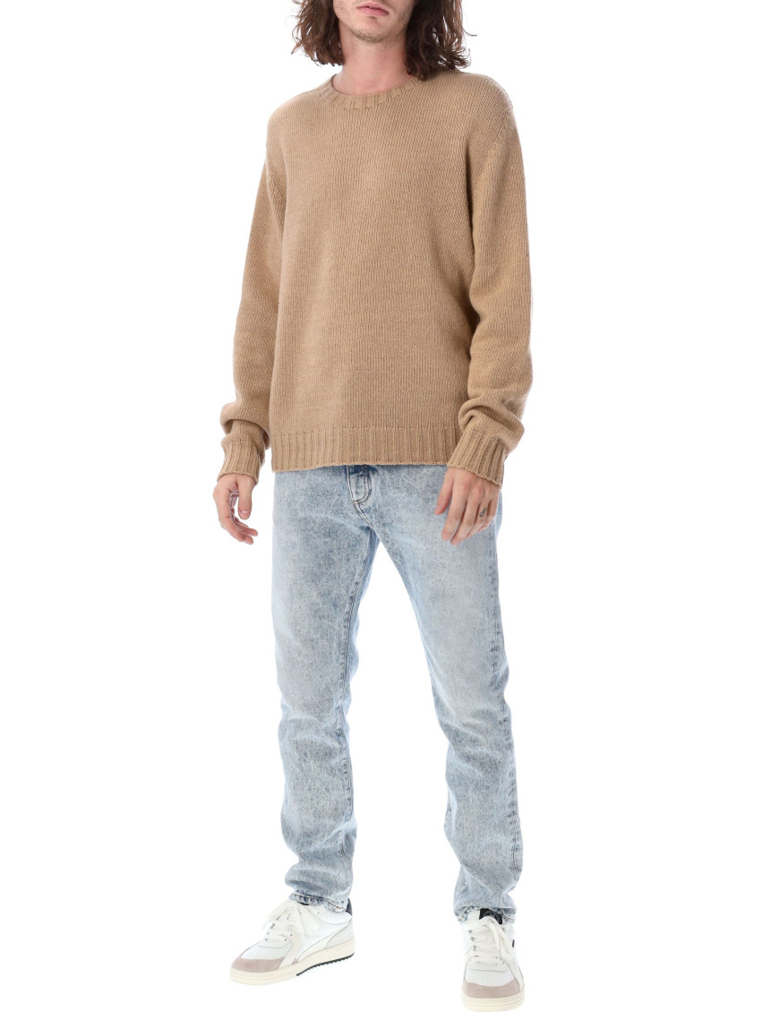 Curved-logo jumper