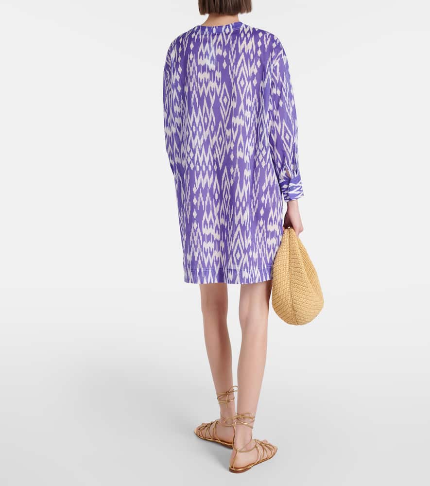 Eres Sky belted printed crêpe midi dress