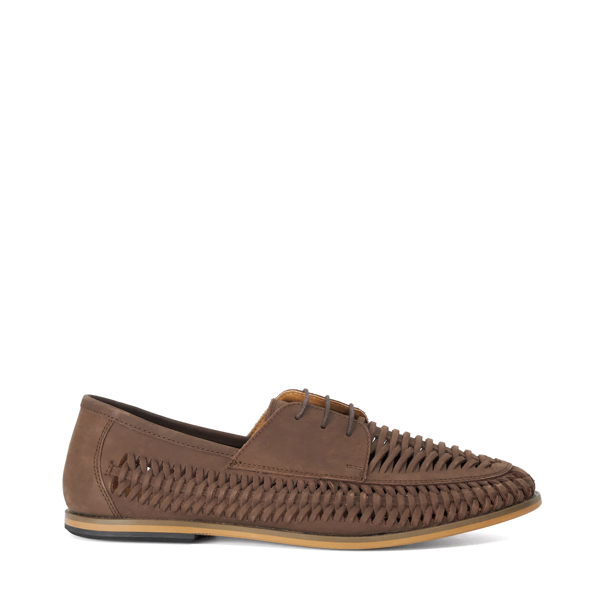 Dune London Mens Brinkley - Nubuck Moccasin - Brown