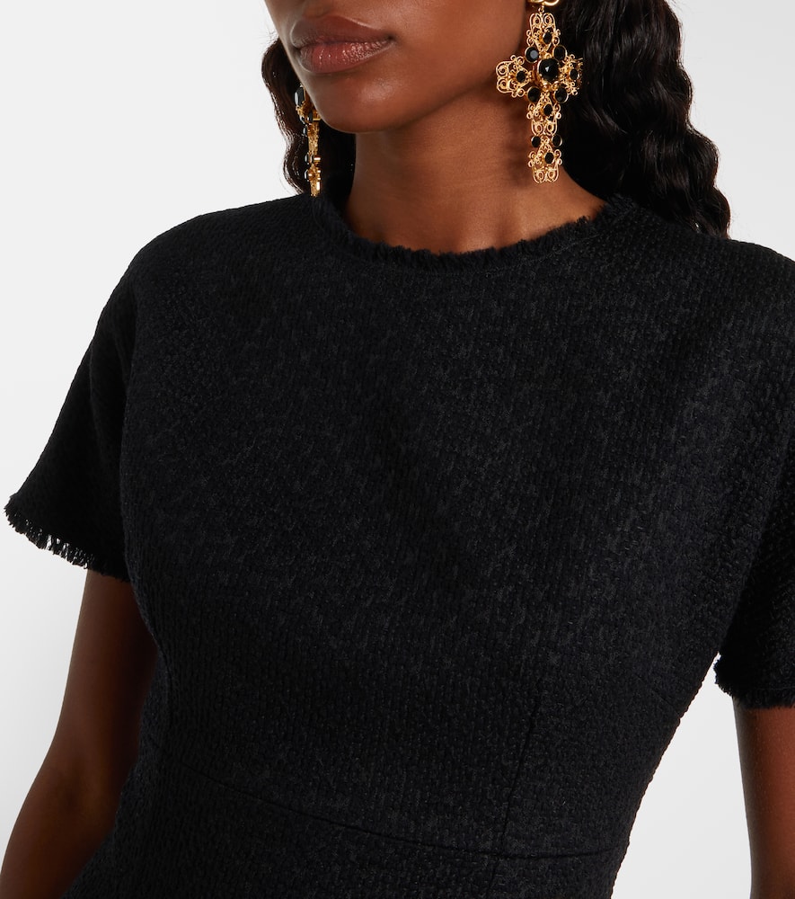 Wool-blend minidress