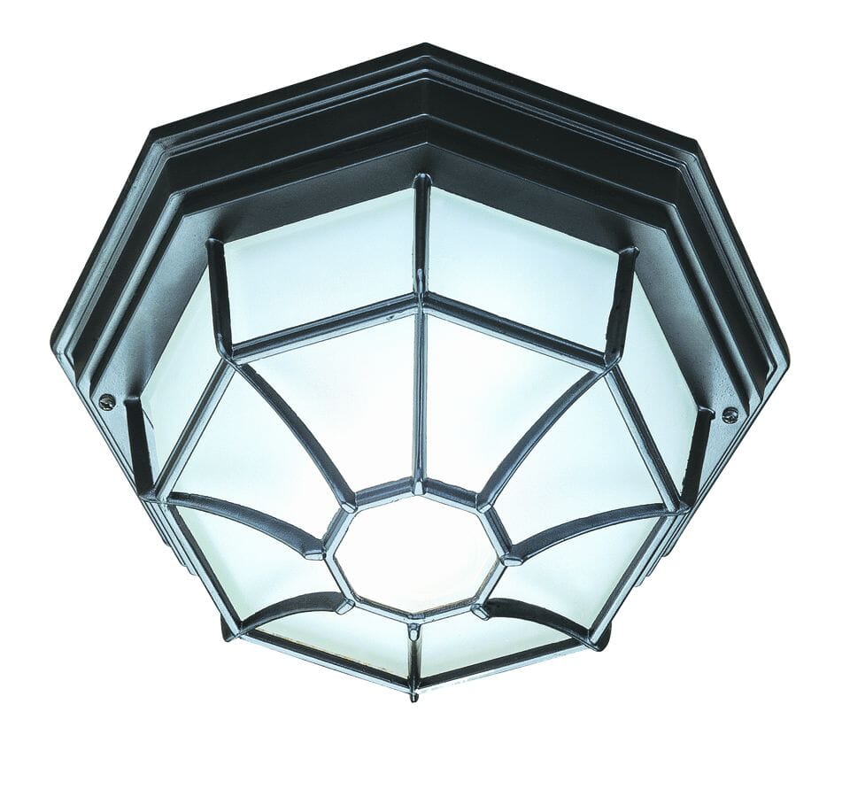 Matte Black Two Light Flushmount from the Flushmounts Collection