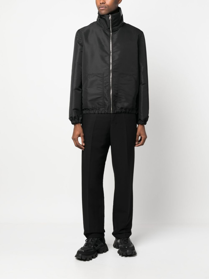 Black Black Logo Bomber Jacket