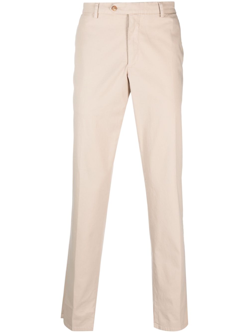 Slim-fit cotton blend chinos - Neutrals
