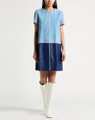Woman Midi dress Sky blue Size 10 Lambskin