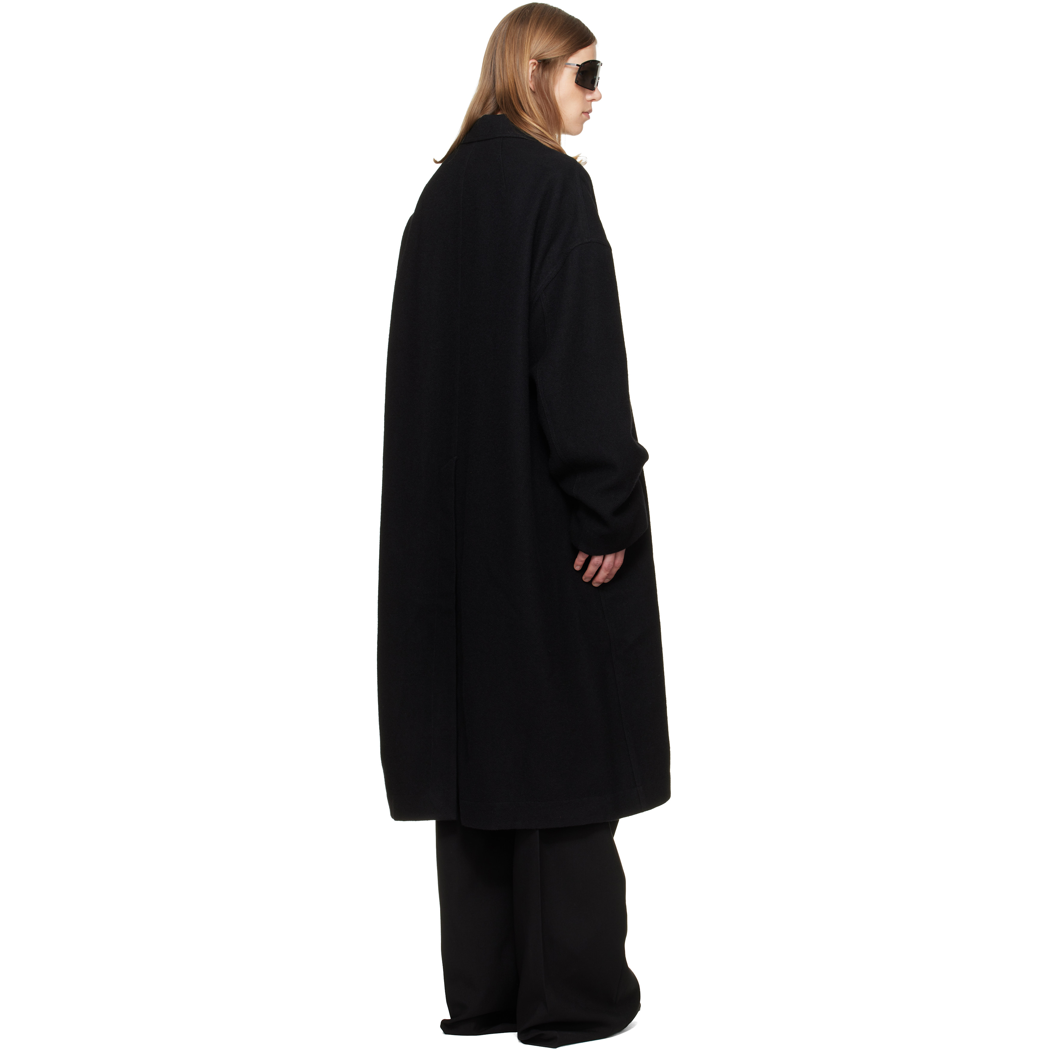 Black Tower Buttoned Brad Coat