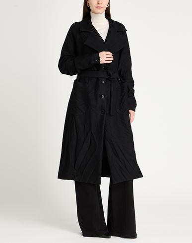 Woman Coat Black Size 6 Merino Wool