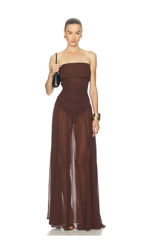 Camila Coelho Minji Maxi Dress in Burgundy. - S also in XS, XXS