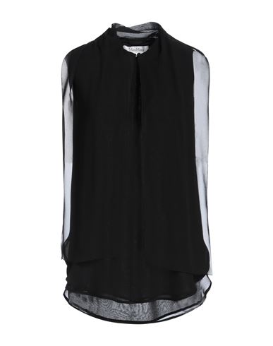 Max Mara Woman Top Black Size 6 Silk
