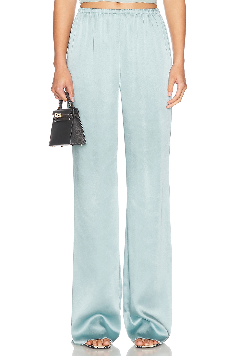 SER.O.YA PANTALON SATINÉ VIVA en Blue.  XS. Also en M
