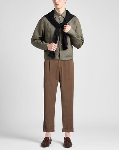 Man Pants Brown Size 34 Cotton, Elastane