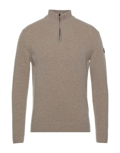 Man Turtleneck Khaki Size L Wool, Polyamide