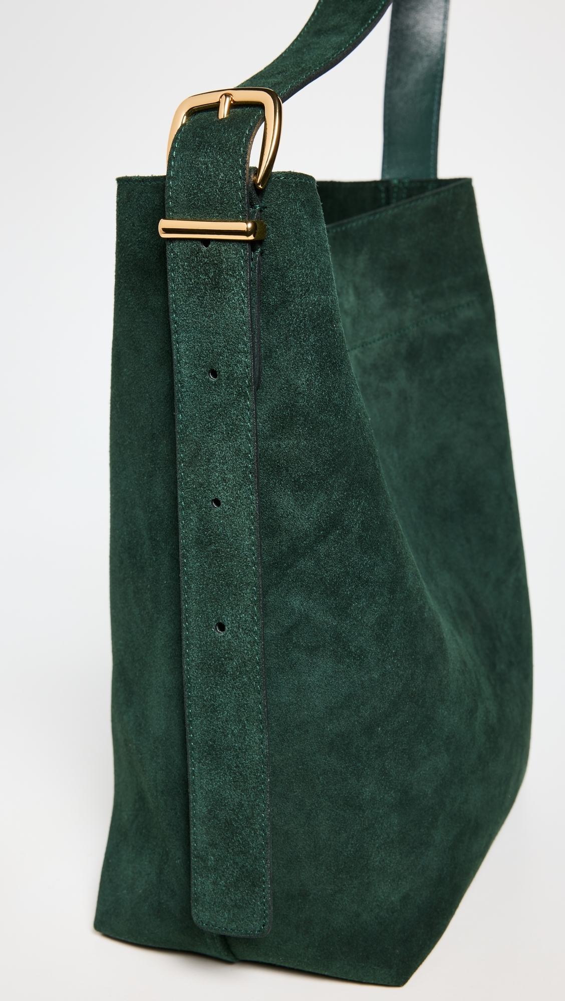 Essentials Bucket Tote Suede Luxury Forest Suede One Size