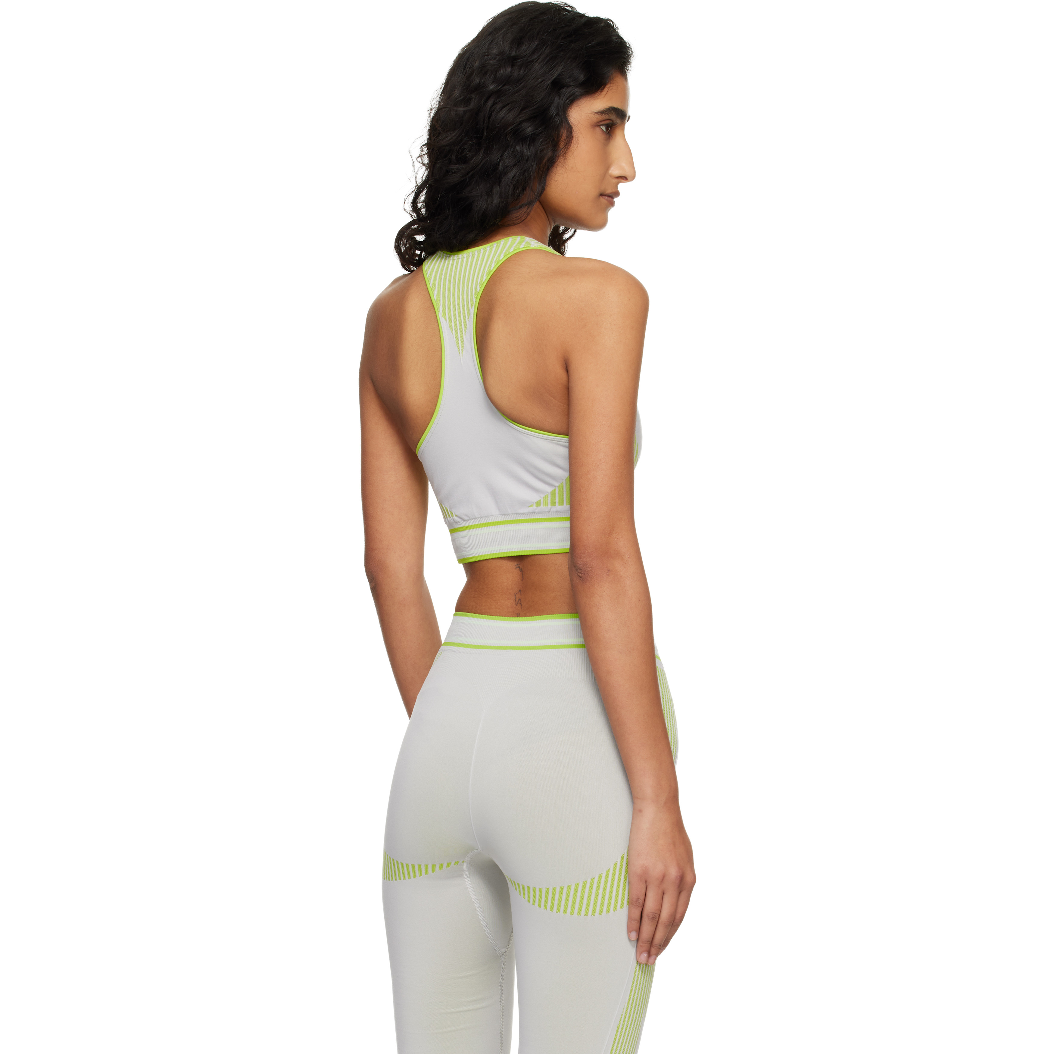 Gray & Green Seamless Bralette