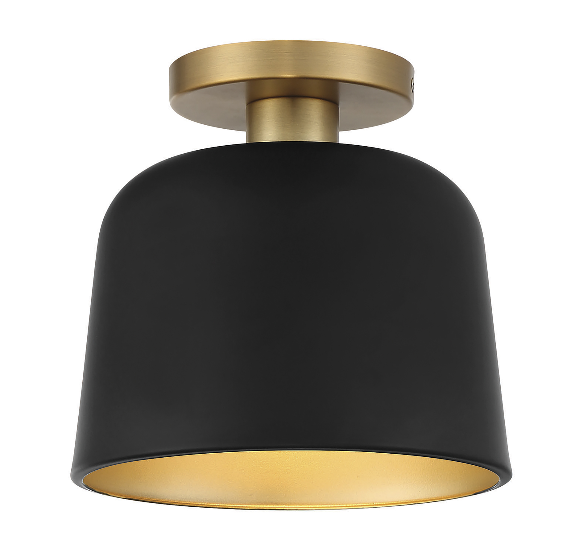 Trade Winds Nora 1-Light Ceiling Light in Matte Black with Natural Brass - TW62267MBKNB