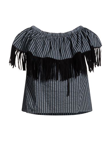 Le Volière Woman Top Charcoal Size M/L Cotton