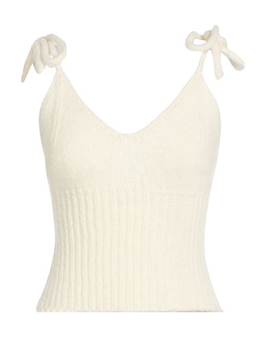 Maison Flâneur Woman Top Ivory Size 4 Alpaca wool, Polyamide, Wool
