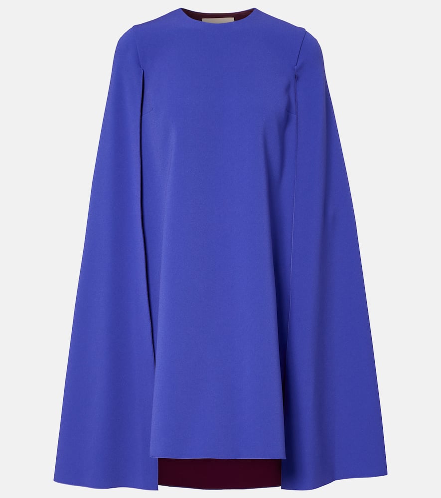 Twiggy caped crêpe cocktail dress