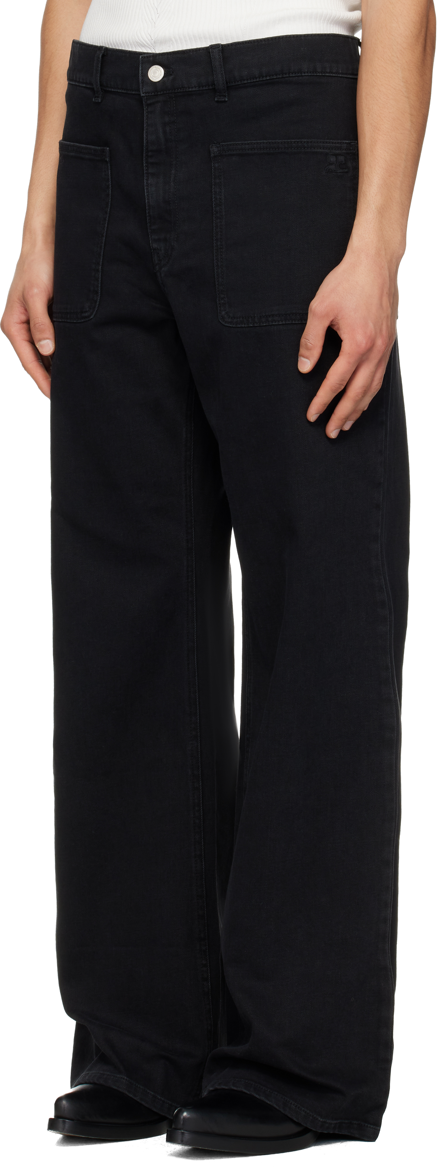 Black 2-Pocket Baggy Jeans