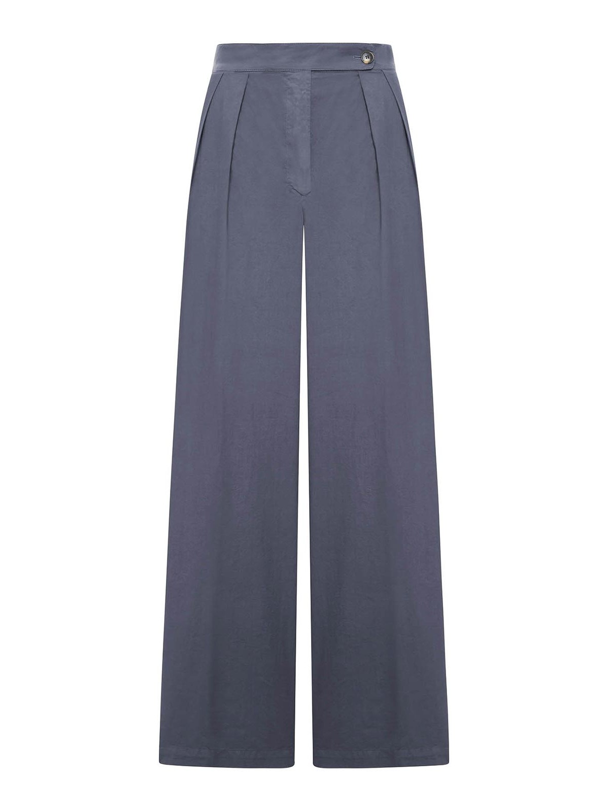 Trousers With Pleats And Side Buttoning