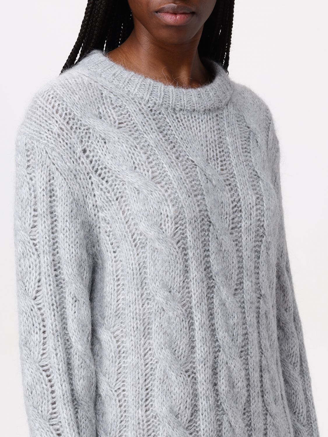 Cable-knit dress - Grey