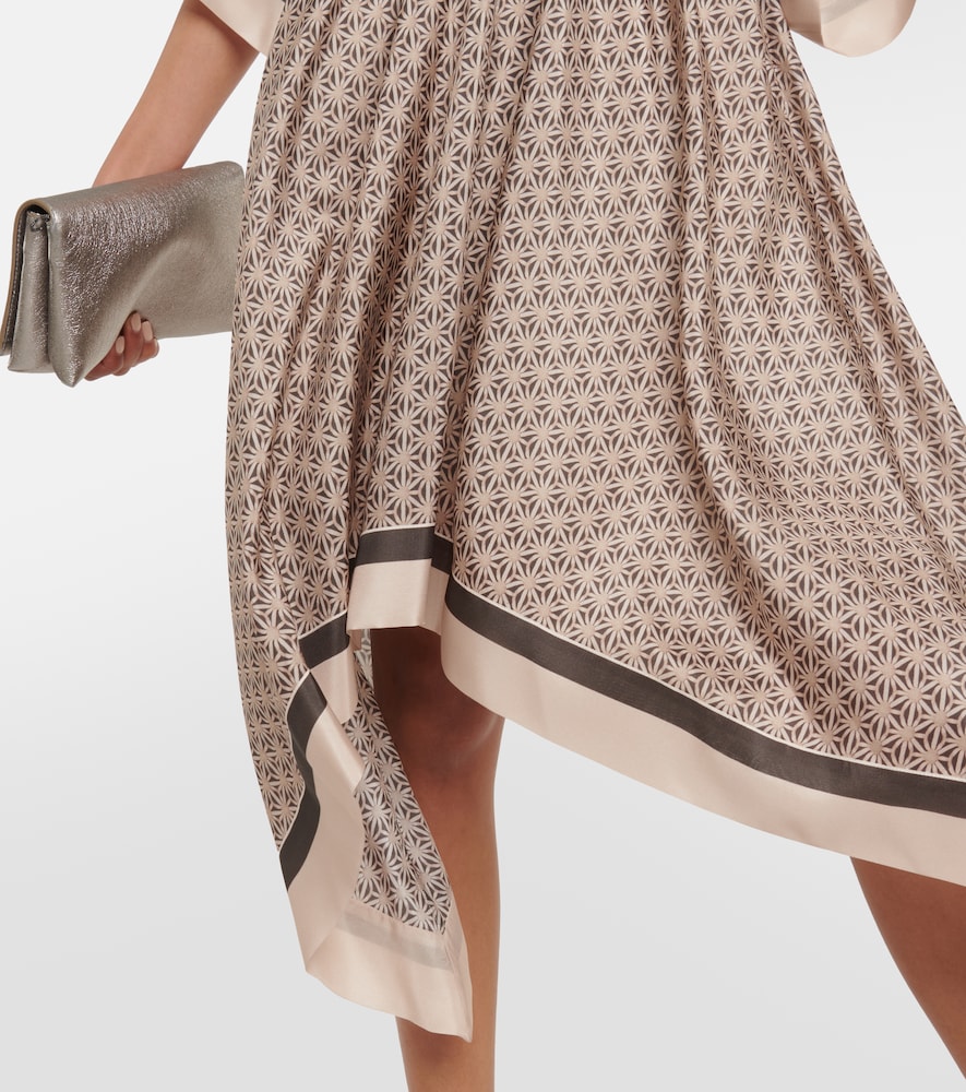Printed silk kaftan
